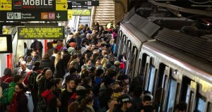 Imatge de la vaga d'avui al Metro de Barcelona