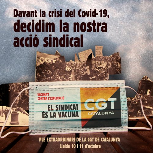 La CGT de Catalunya decidirà l’acció sindical davant del Covid19, aquest dissabte i diumenge