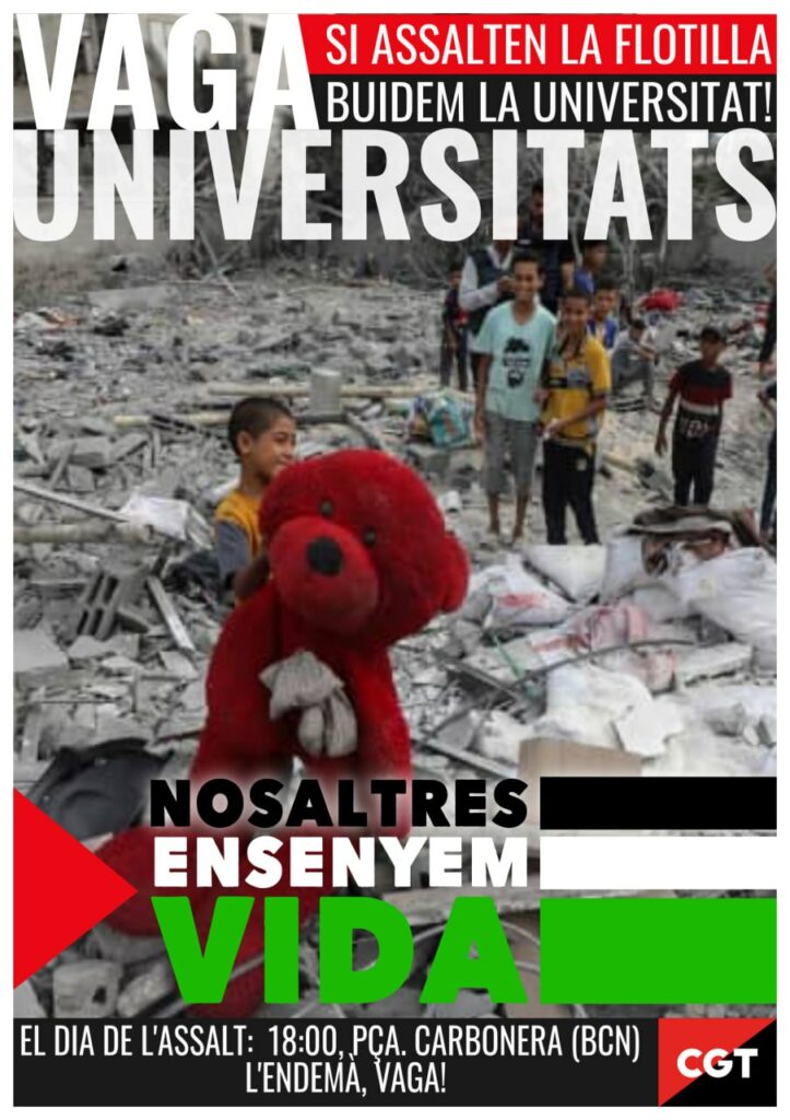 Vaga per Palestina flotilla 25set2025