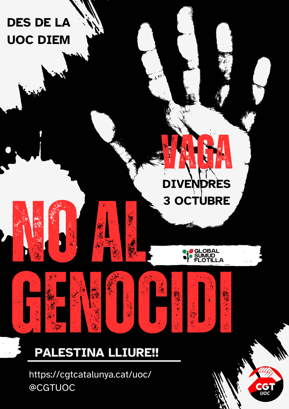 Vaga CGT UOC 3oct2025