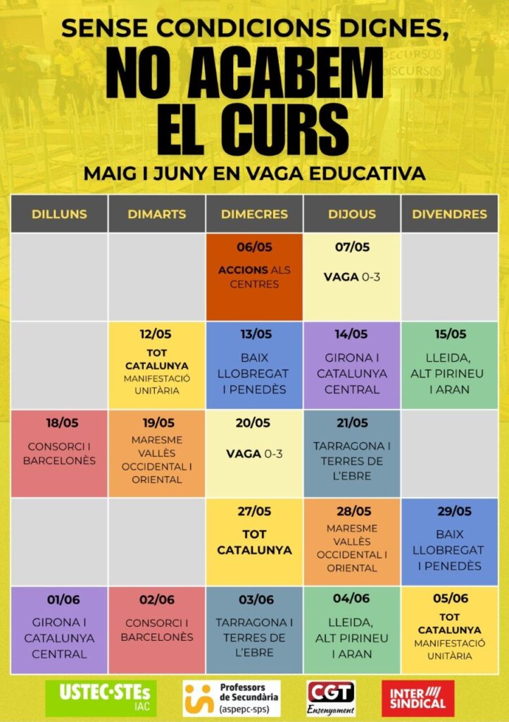 CGT Ensenyament Vagues maig juny 2026