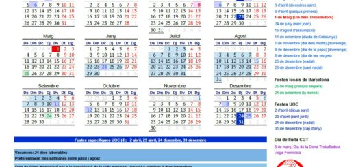 calendari CGT UOC 2026