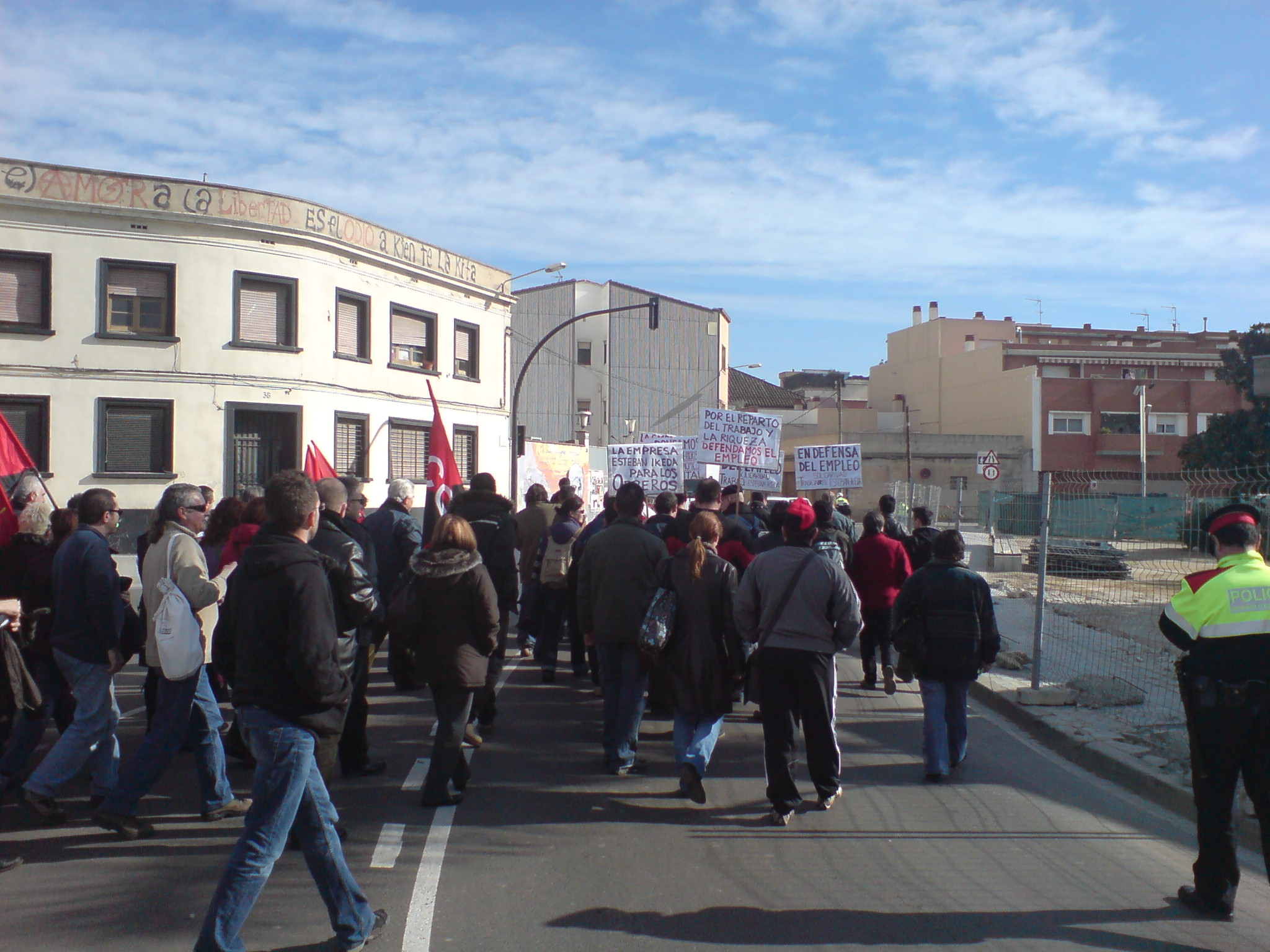 Inici de la manifestació a l'estació de RENFE
