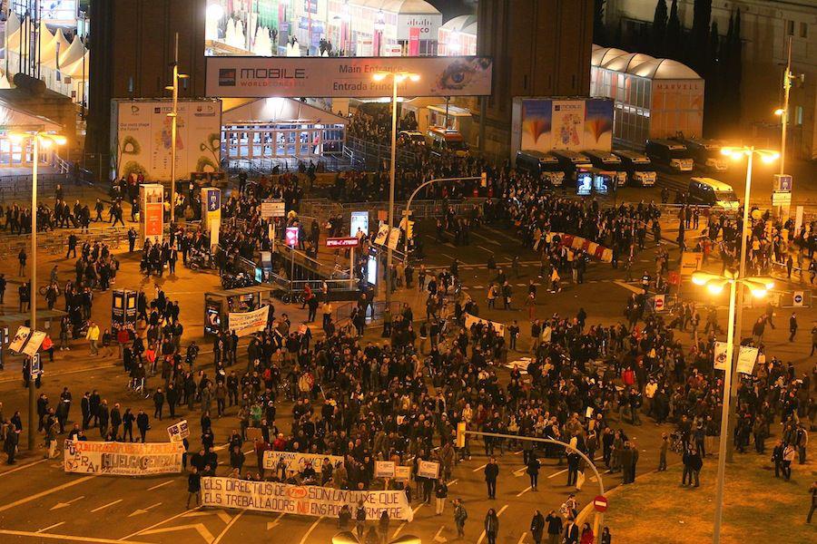 manifestació a Plaça Espanya