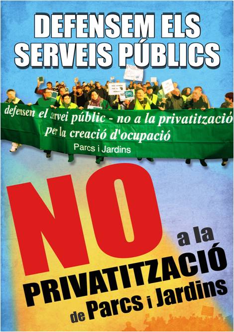 cartell no a la privatització