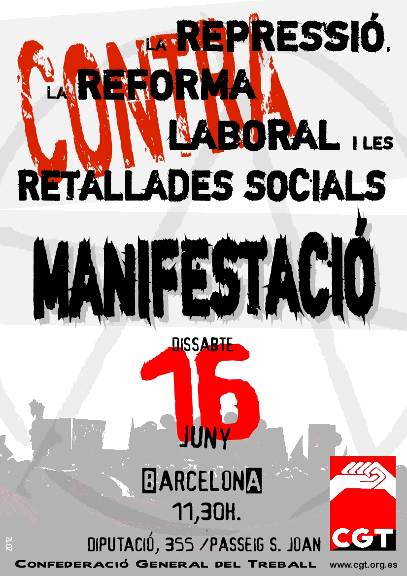 Cartell manifestació 16J Barcelona