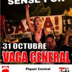 Cartell piquet unitari i manifestació Barcelona