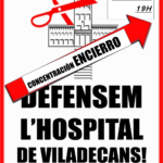 Cartell tancada hospital Viladecans