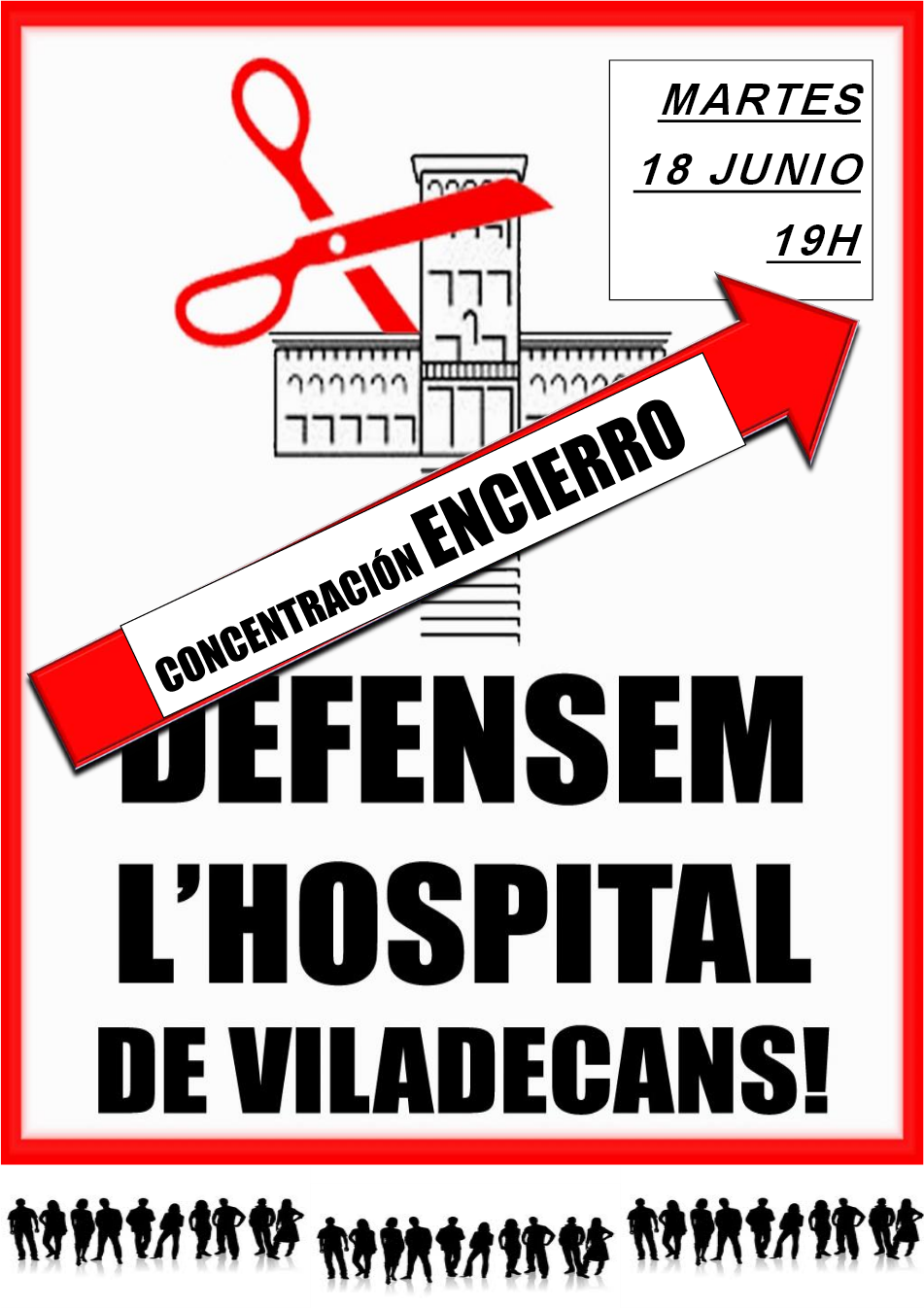Cartell tancada hospital Viladecans