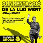 Concentració 10 d'octubre seu PP Barcelona