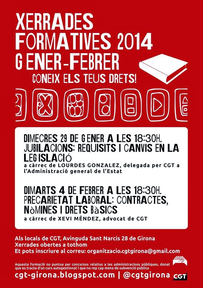 Xerrades formatives a la CGT de Girona